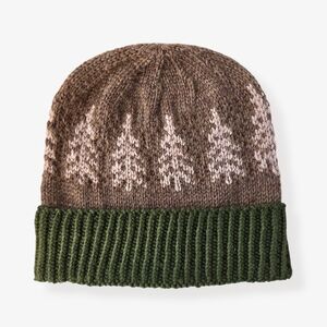 Cozy Brown and Green Kids Knit Hat